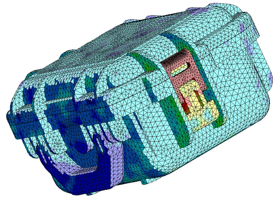 FEA Plot Showing Stress on Pelican Case